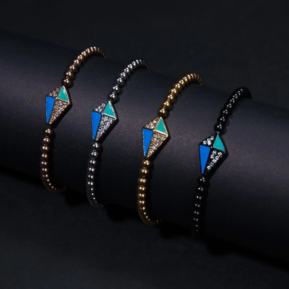 Kite | 18k Gold | Enamel | Crystal Charm Bracelet