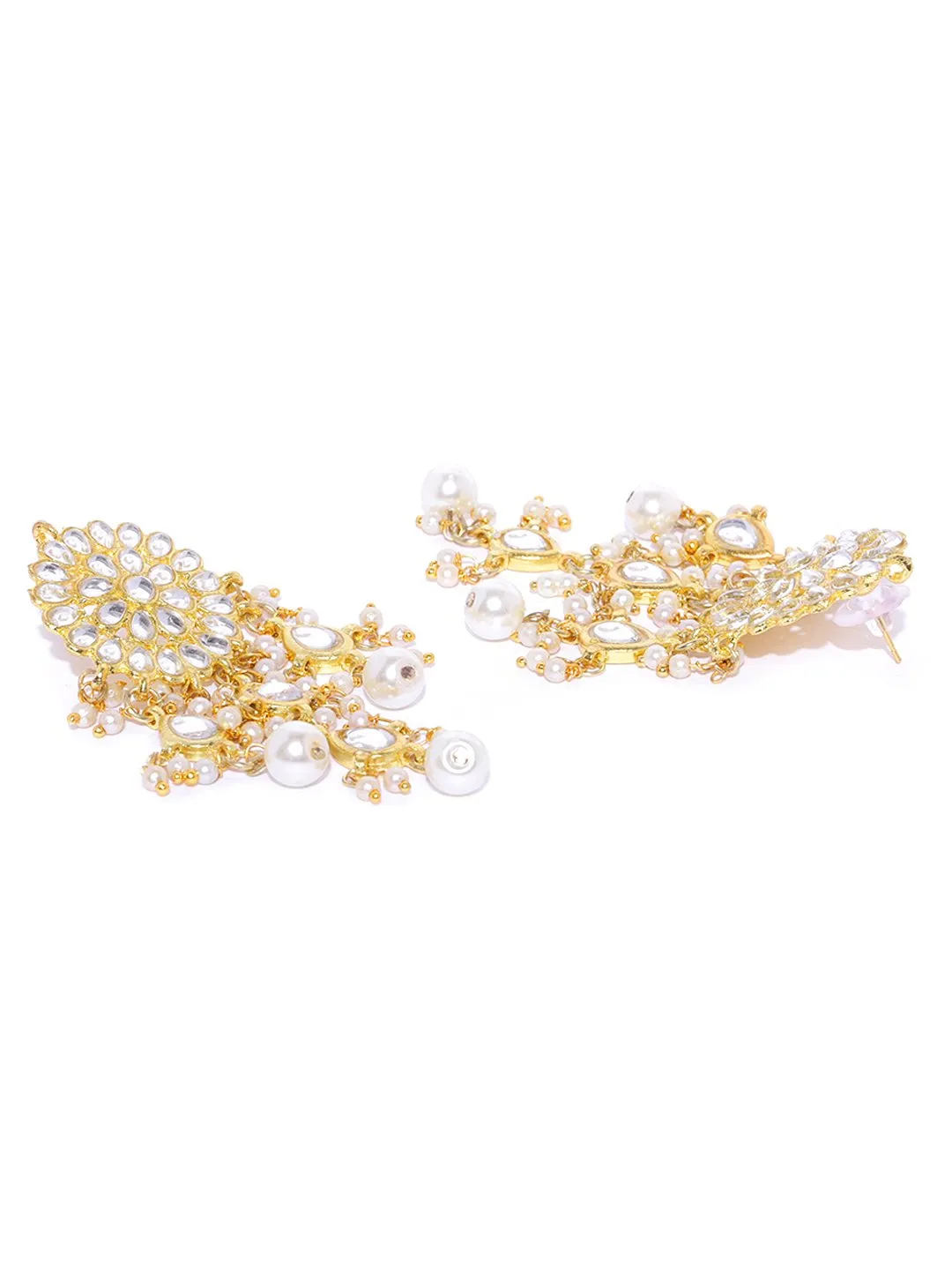 Kundan Choker Necklace Set with Pearl Tassels