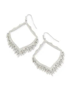 Lacy Fringe Earrings in Silver