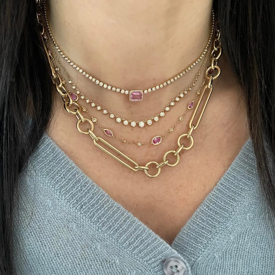 Lana Pink Sapphire Necklace