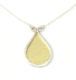 Large Forged Drop Necklace with Gold