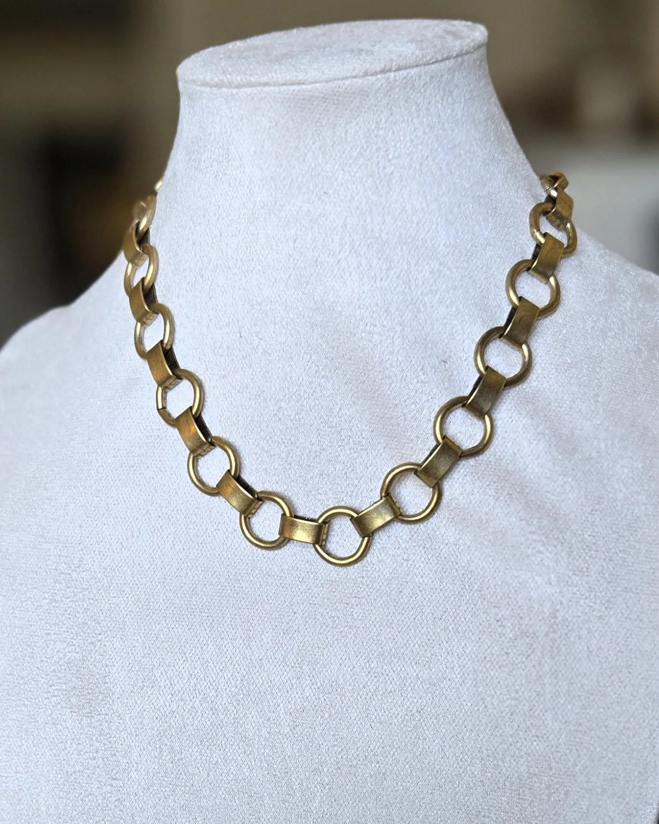 Large Link, Stainless Steel Choker Necklace- Chunky Gold or Silver Chain, -Large Chunky Chain-Handmade Custom Jewelry