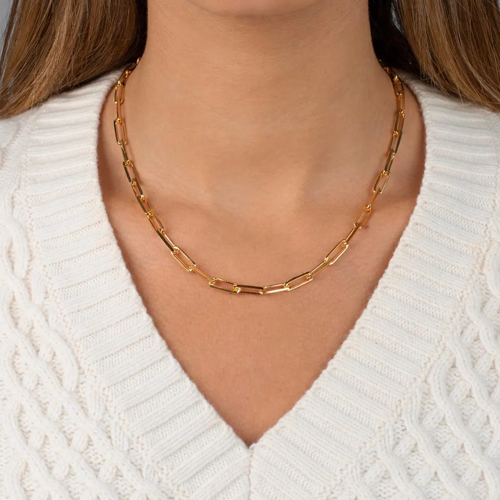 Large Paperclip Link Necklace
