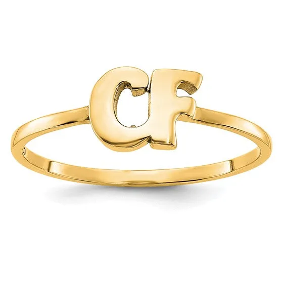 Laser Polished 2-Initial Ring XNR75