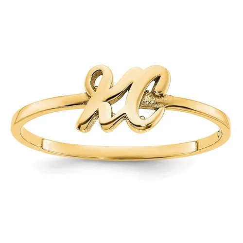 Laser Polished 2-Initial Ring XNR75