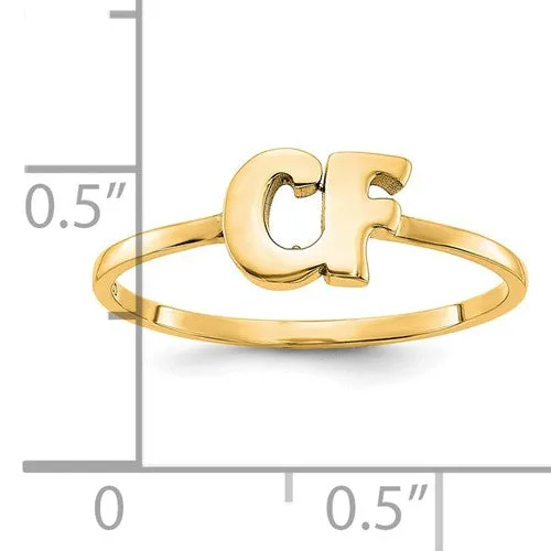 Laser Polished 2-Initial Ring XNR75