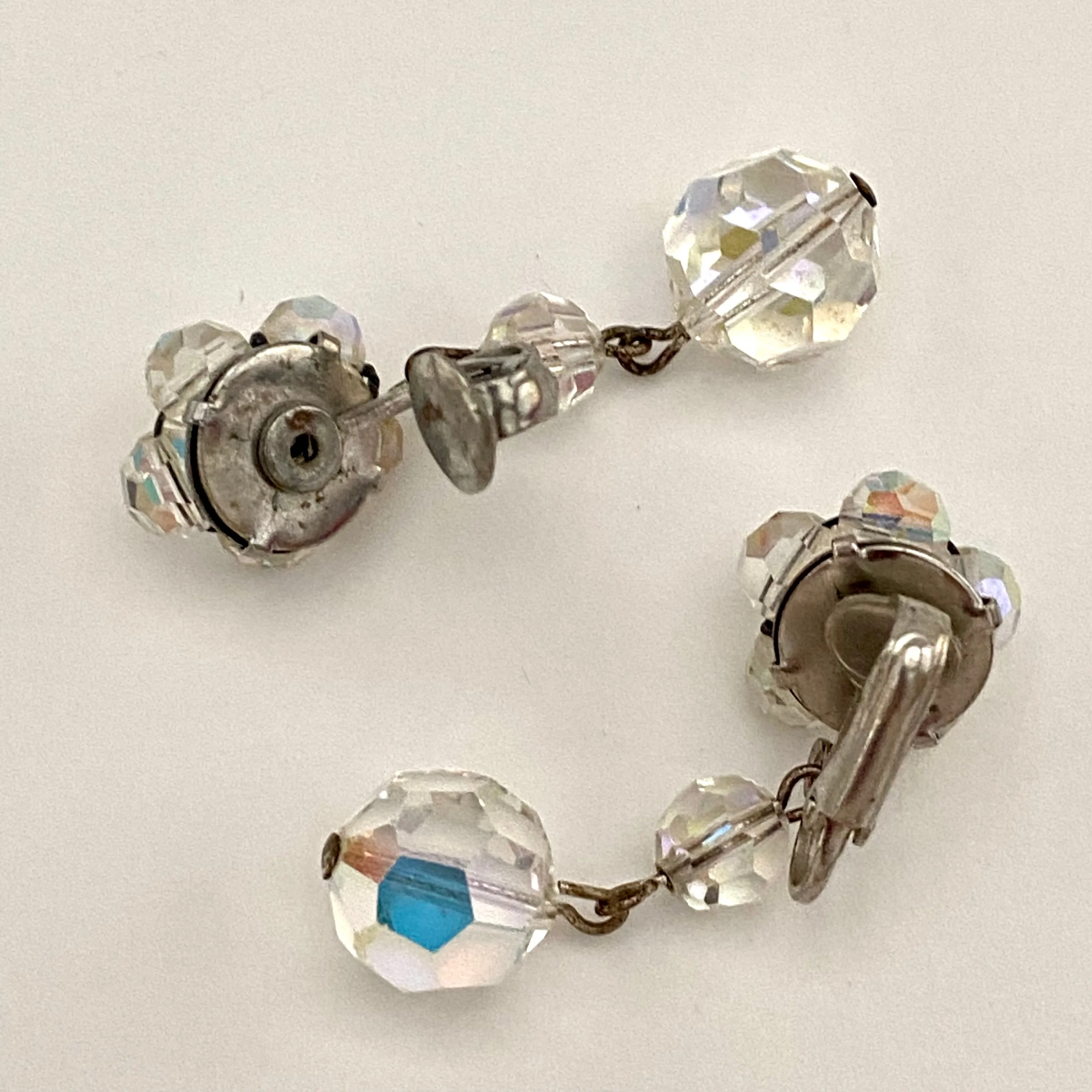 Late 50s/ Early 60s Crystal Drop Earrings