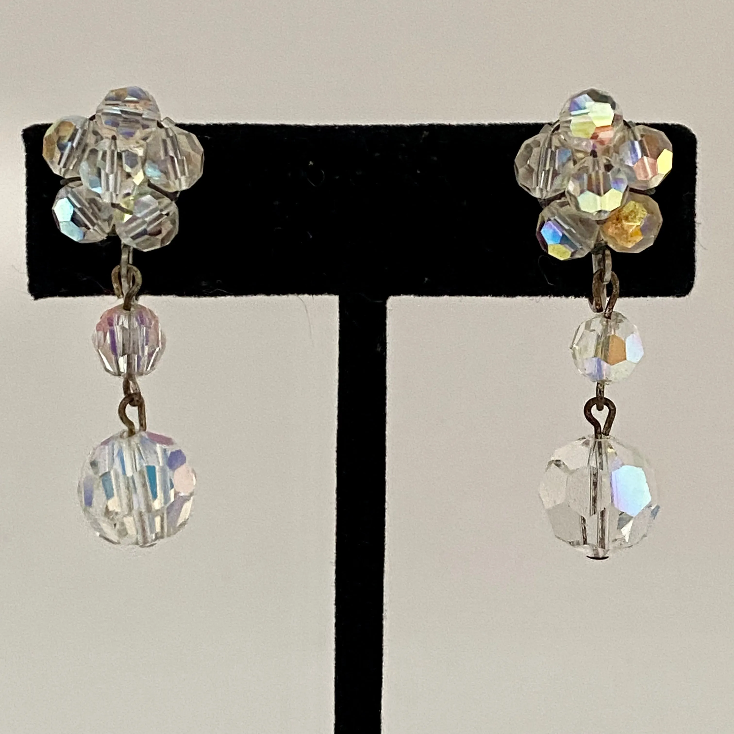 Late 50s/ Early 60s Crystal Drop Earrings