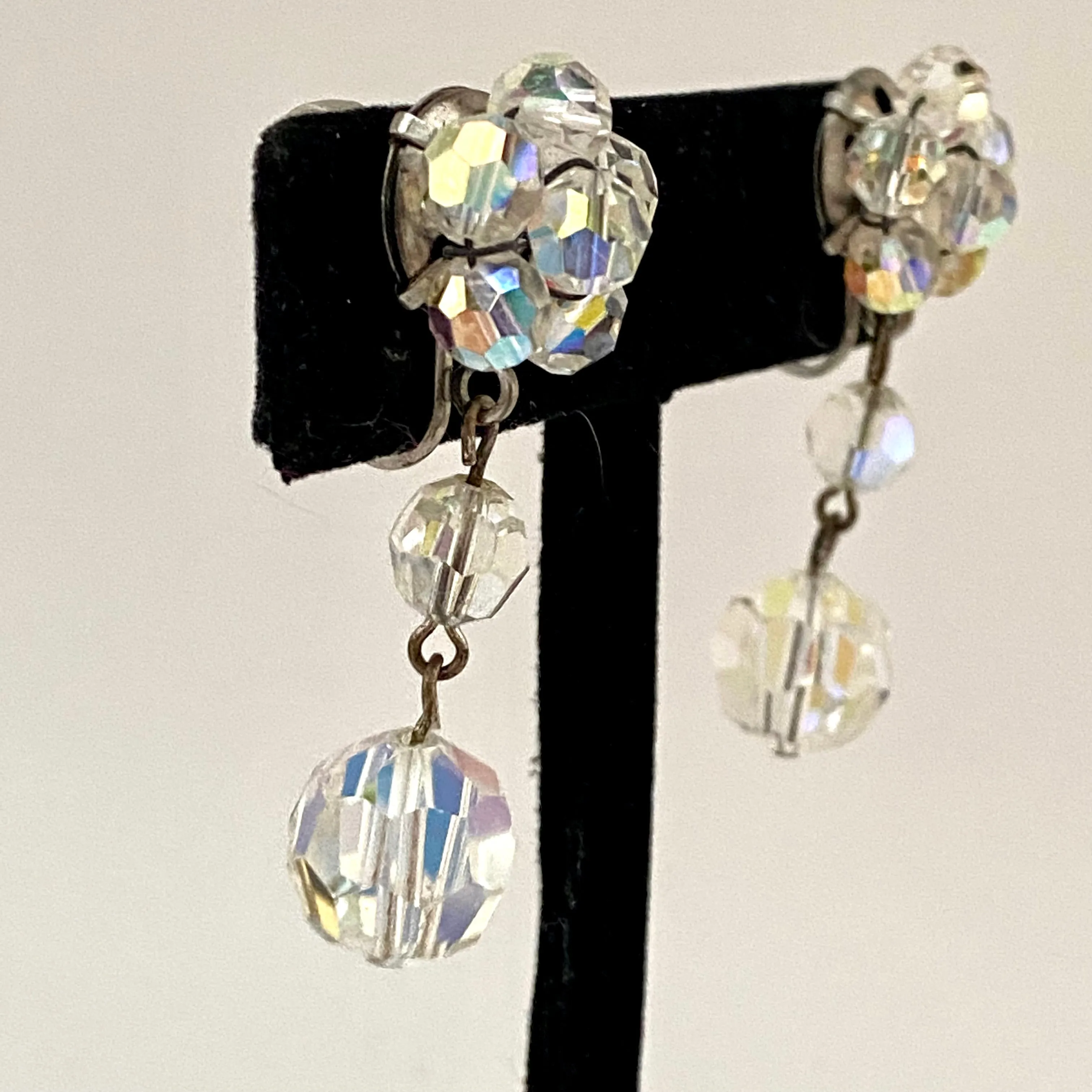 Late 50s/ Early 60s Crystal Drop Earrings