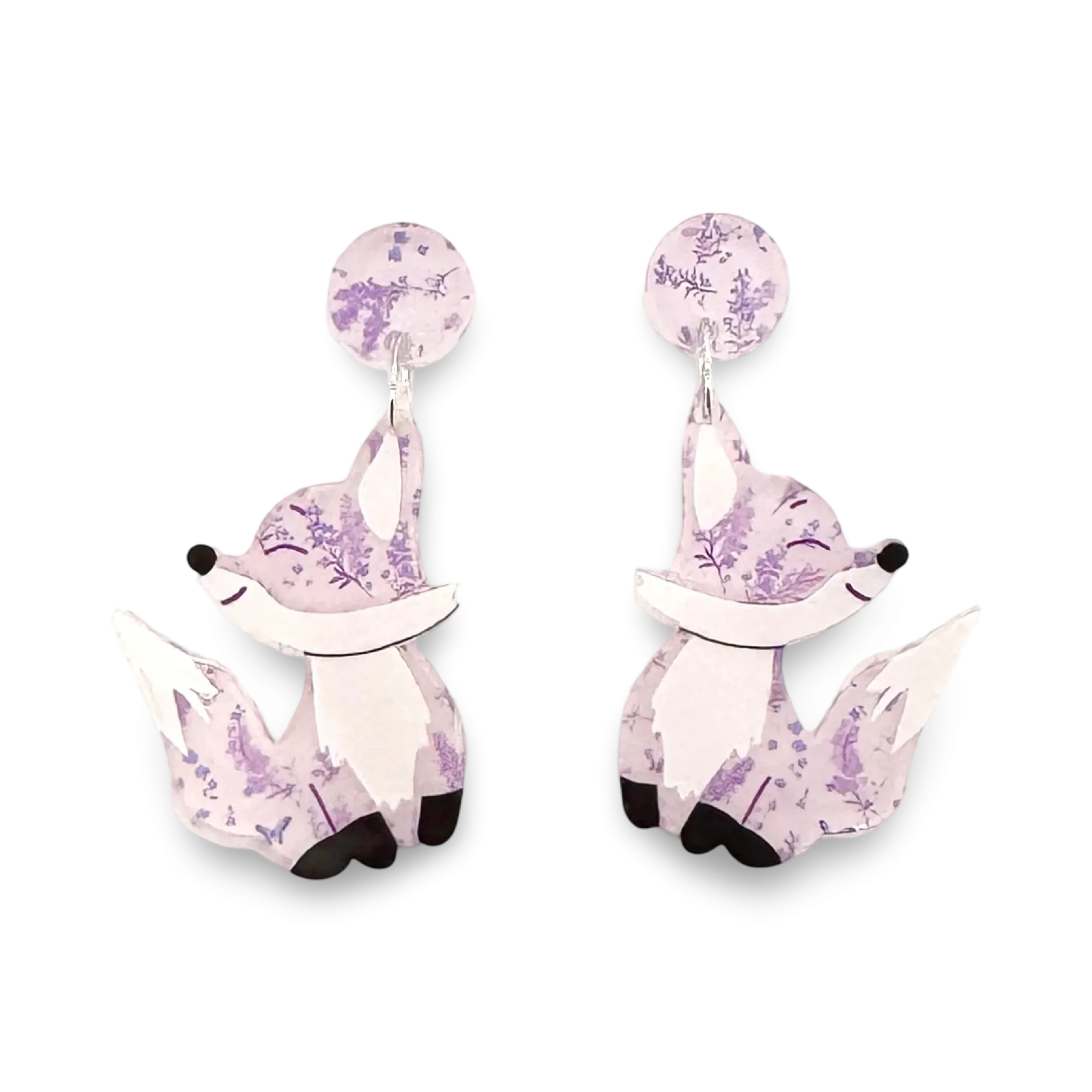 Lavender 🦊 fox - earrings - Set of 2