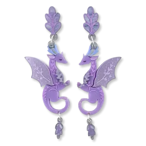 Lavender the Dragon 🐉 - earrings - Set of 2