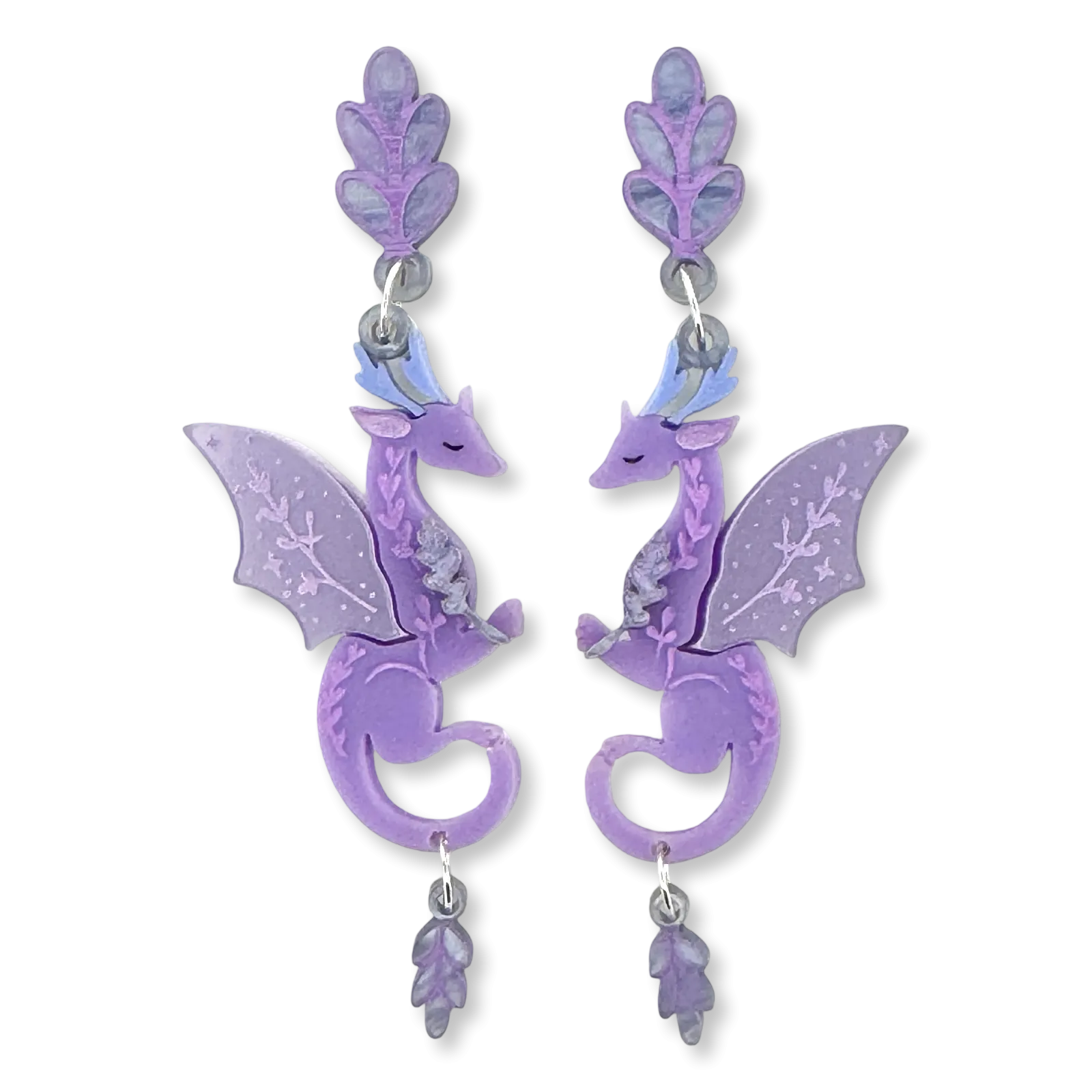 Lavender the Dragon 🐉 - earrings - Set of 2