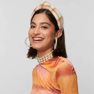 Lele Sadoughi Pearl Diana Triple Row Choker Necklace