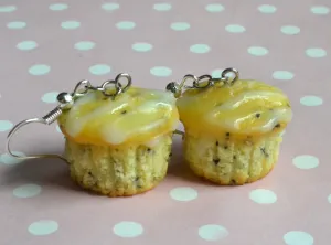 Lemon Poppy Seed Muffin Dangle Earrings