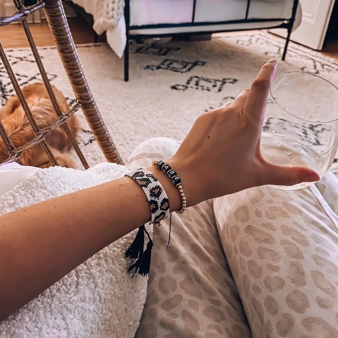 Leopard Beaded Adjustable Bracelets