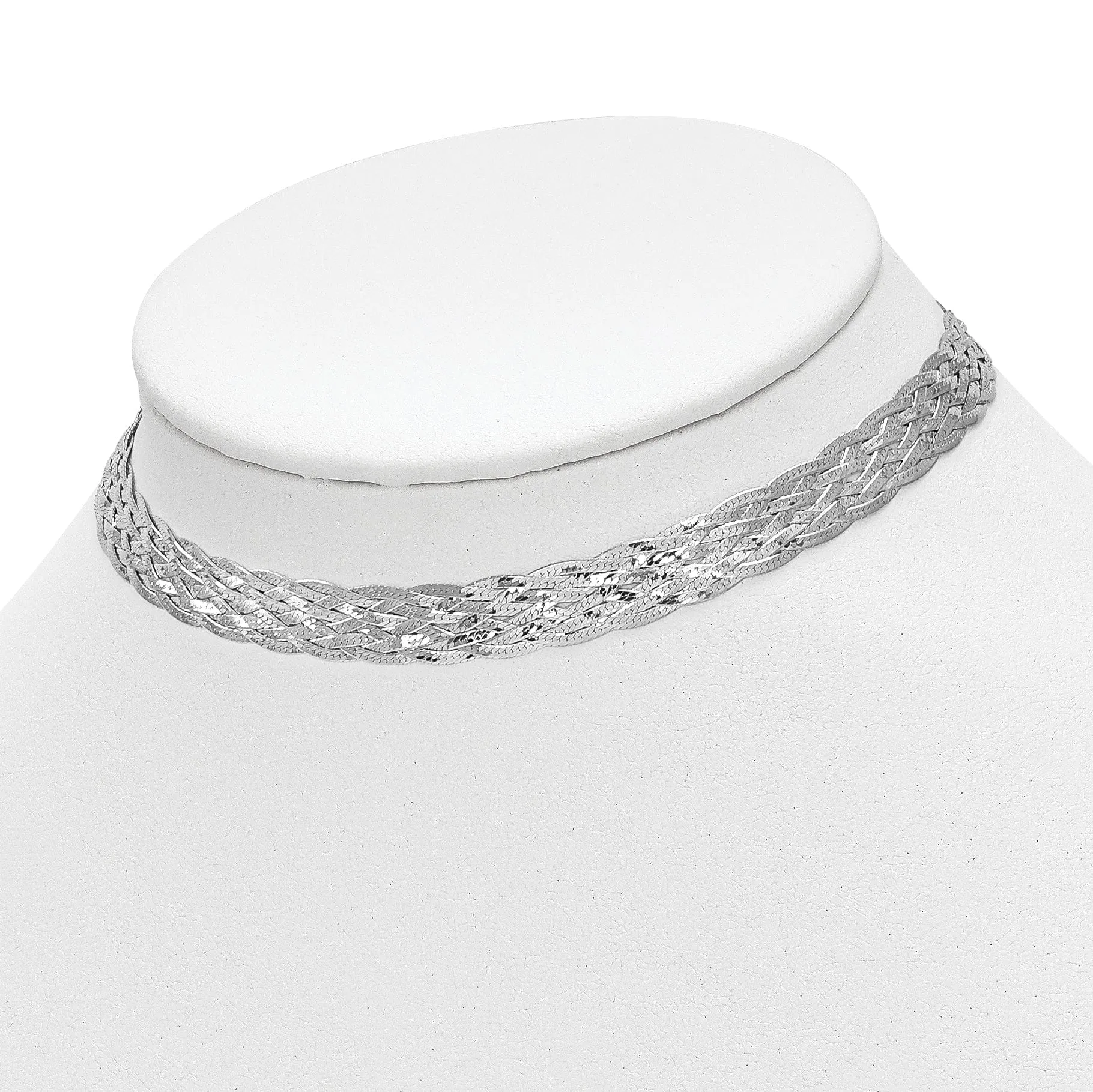 Leslie Sterling Silver Polished Choker Necklace