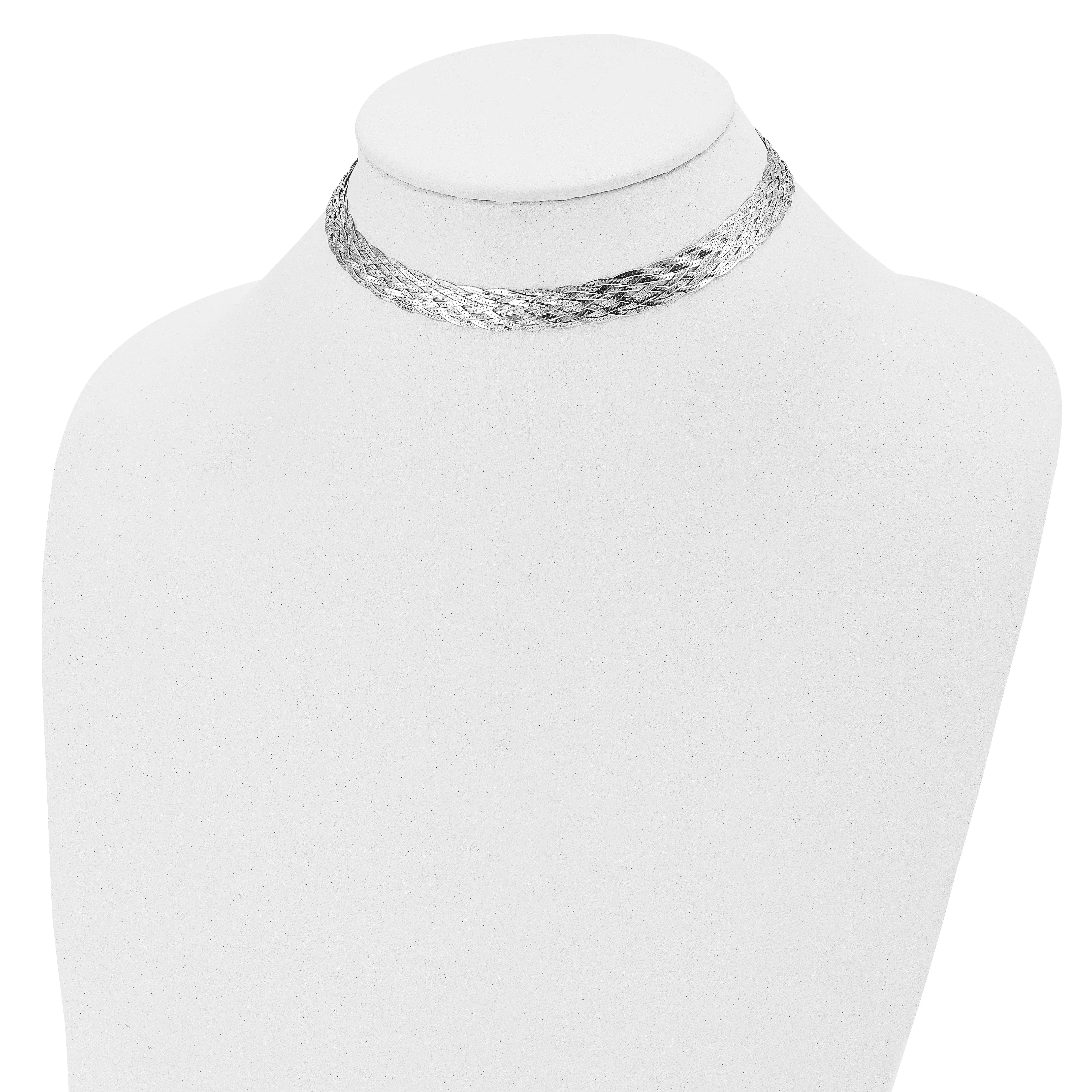 Leslie Sterling Silver Polished Choker Necklace