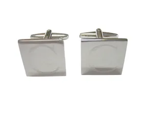 Letter C Etched Monogram Cufflinks