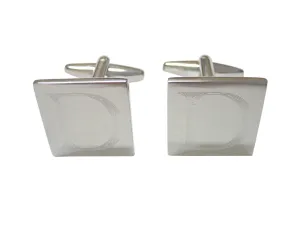 Letter D Etched Monogram Cufflinks