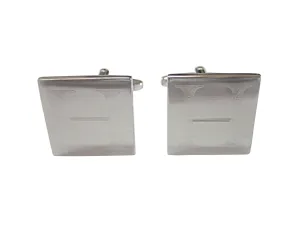 Letter H Etched Monogram Cufflinks