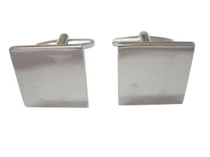 Letter J Etched Monogram Cufflinks