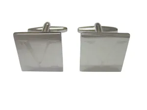 Letter M Etched Monogram Cufflinks