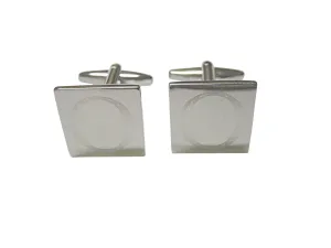 Letter O Etched Monogram Cufflinks