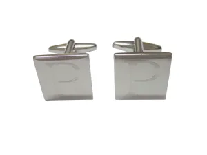 Letter P Etched Monogram Cufflinks