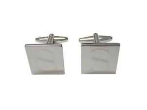 Letter S Etched Monogram Cufflinks