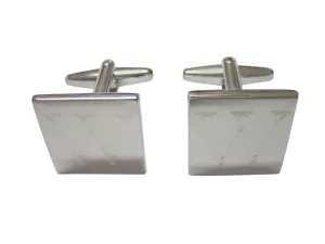 Letter W Etched Monogram Cufflinks