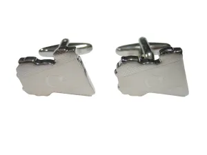 Libya Map Shape and Flag Design Cufflinks