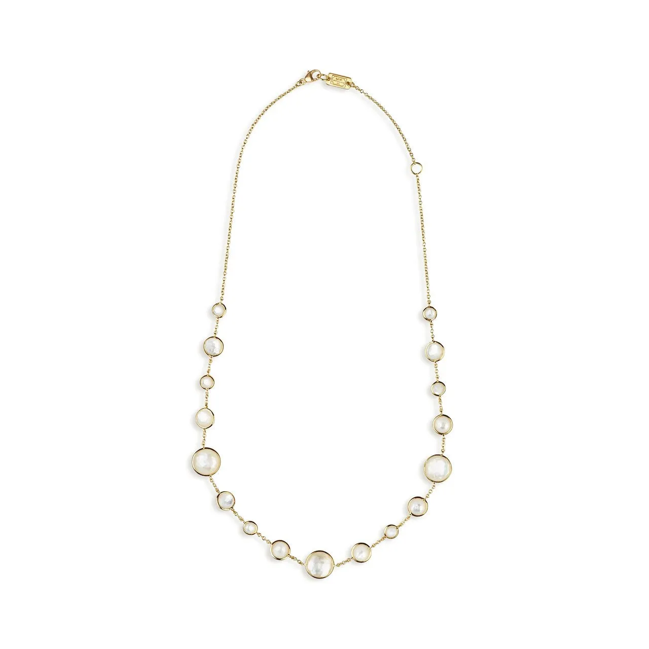 Lollitini Short Mother of Pear Necklace in 18K Gold