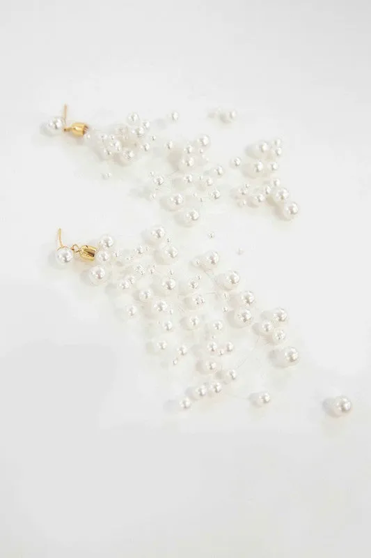 Lovoda Pearl Waterfall Drop Earrings