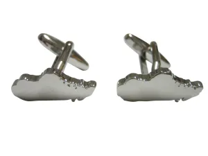 Madagascar Map Shape Cufflinks