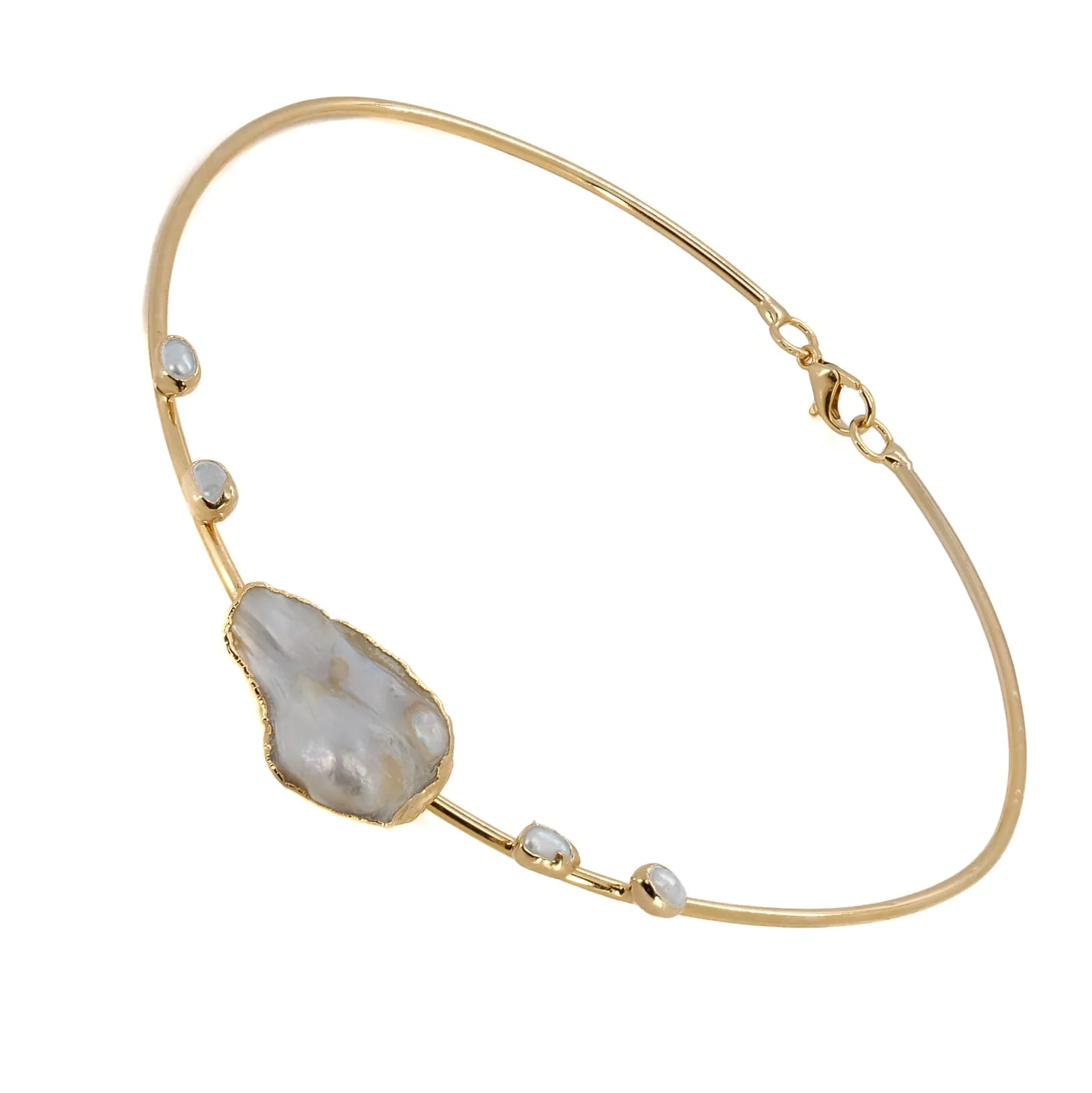 Majestic Pearl & Gold Choker Necklace
