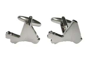Mali Map Shape and Flag Design Cufflinks