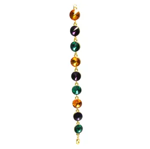Mardi Gras Bracelet 6" Circle Stone