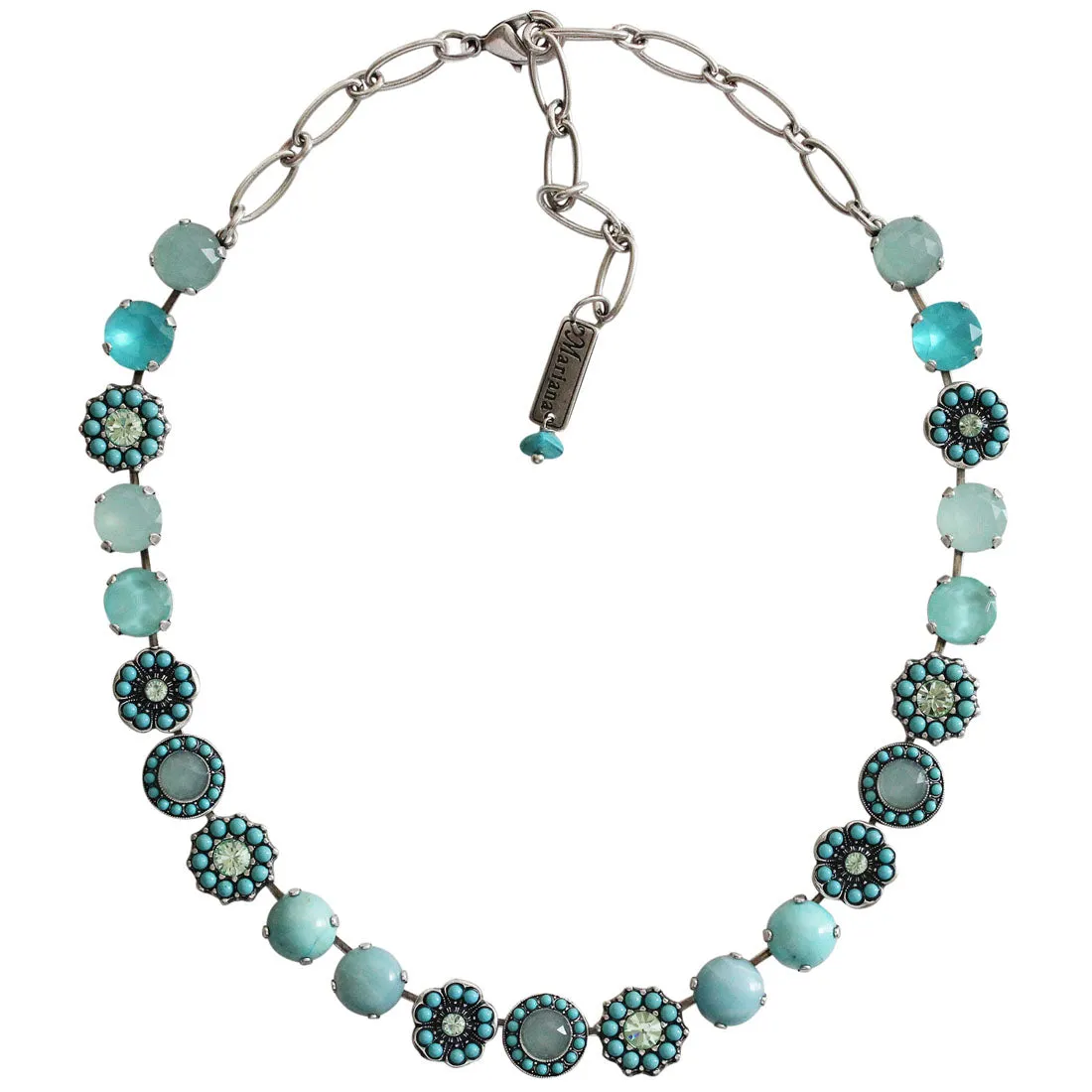 Mariana "Athena" Silver Plated Lovable Mixed Element Crystal Necklace, 3045/2 M1087