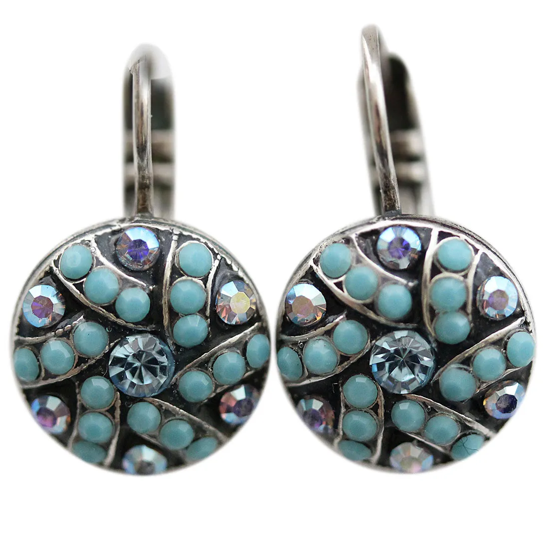Mariana "Bliss" Silver Plated Swirl Pavé Crystal Earrings, 1059/1 2672