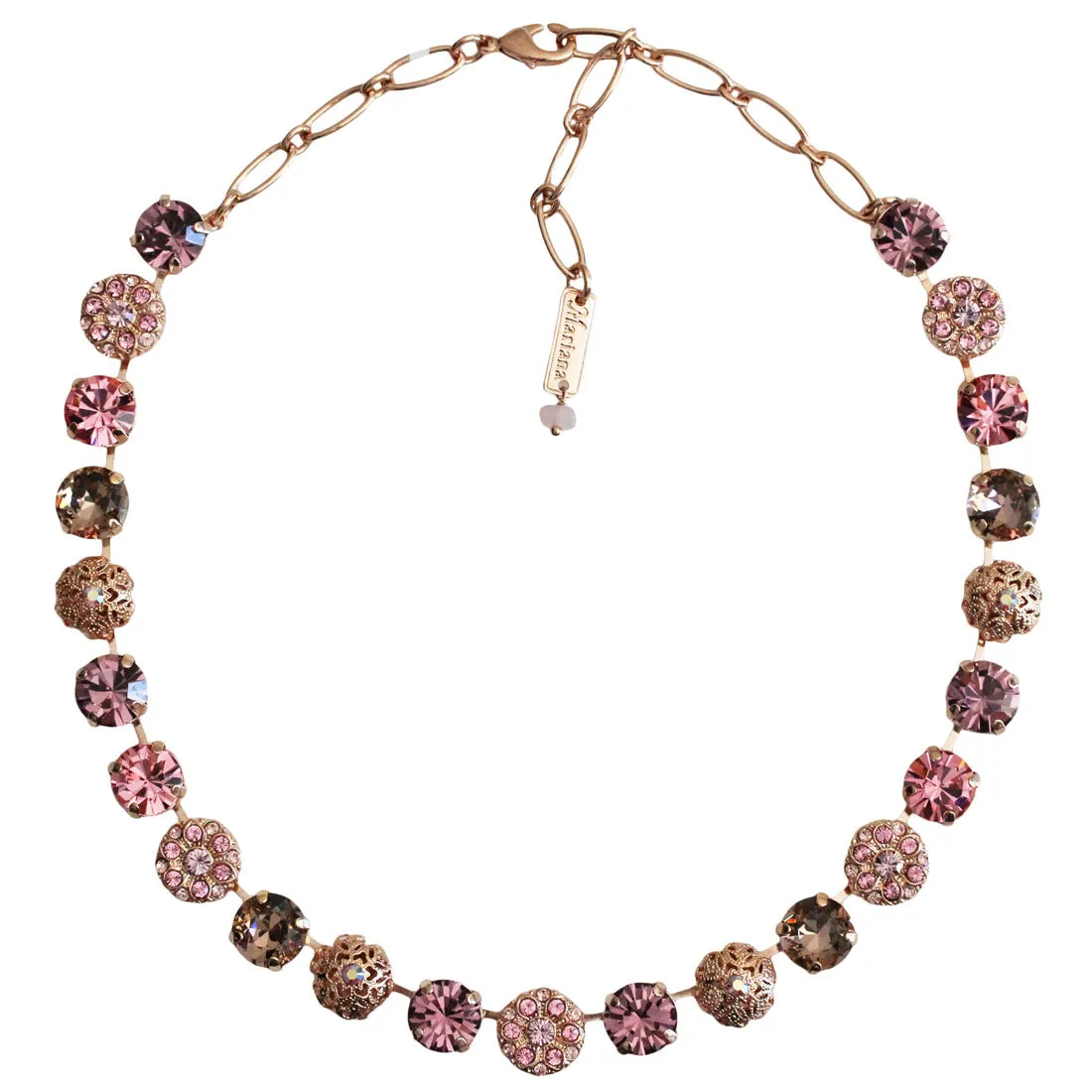 Mariana "Flamingo" Rose Gold Plated Lovable Embellished Necklace Crystal Necklace, 3204 319rg
