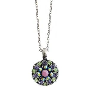 Mariana "Flower Power" Guardian Angel Silver Plated Pendant Crystal Necklace, 5212 27