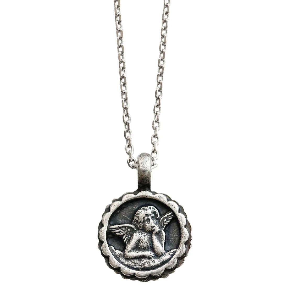 Mariana "Flower Power" Guardian Angel Silver Plated Pendant Crystal Necklace, 5212 27
