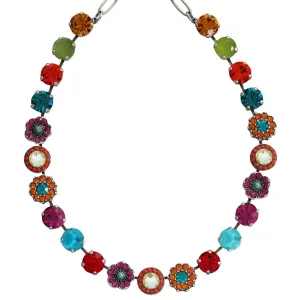 Mariana "Masai" Silver Plated Lovable Mixed Element Crystal Necklace, 3045/1 M1077