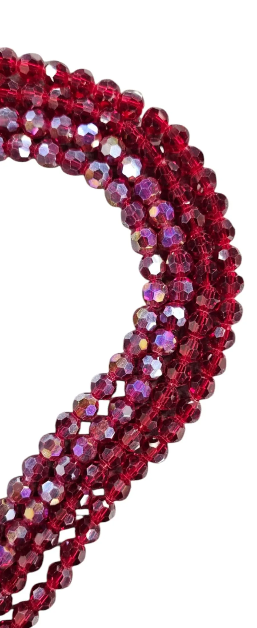 Maroon AB/Full String Crystal Glass Bead