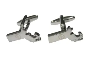 Massachusetts State Map Shape and Flag Design Cufflinks