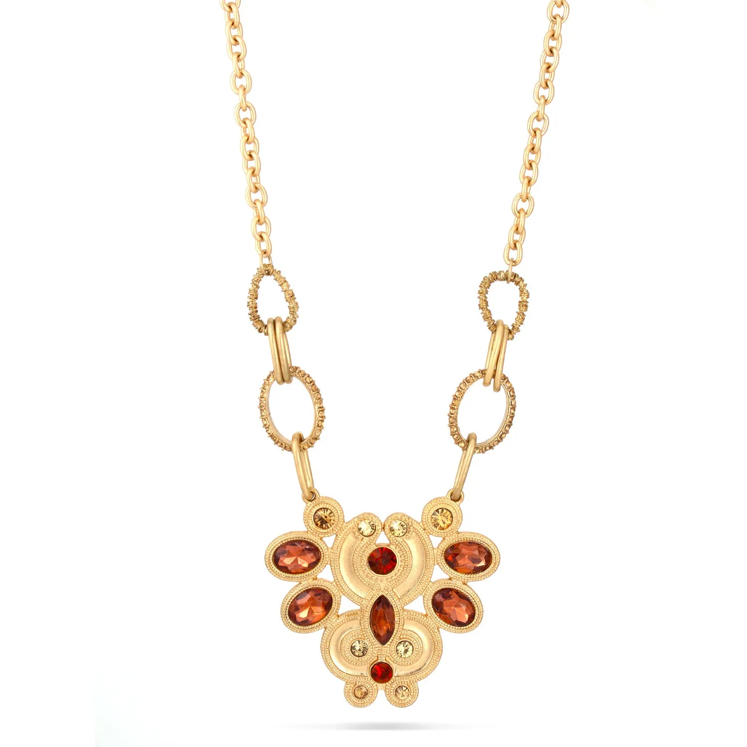 MATTE GOLD CRYSTAL  NECKLACE #FW1203400 (ED1)