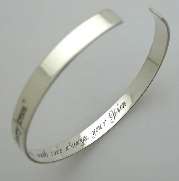 Medical Alert Bracelet, Custom Silver Bracelet for Him