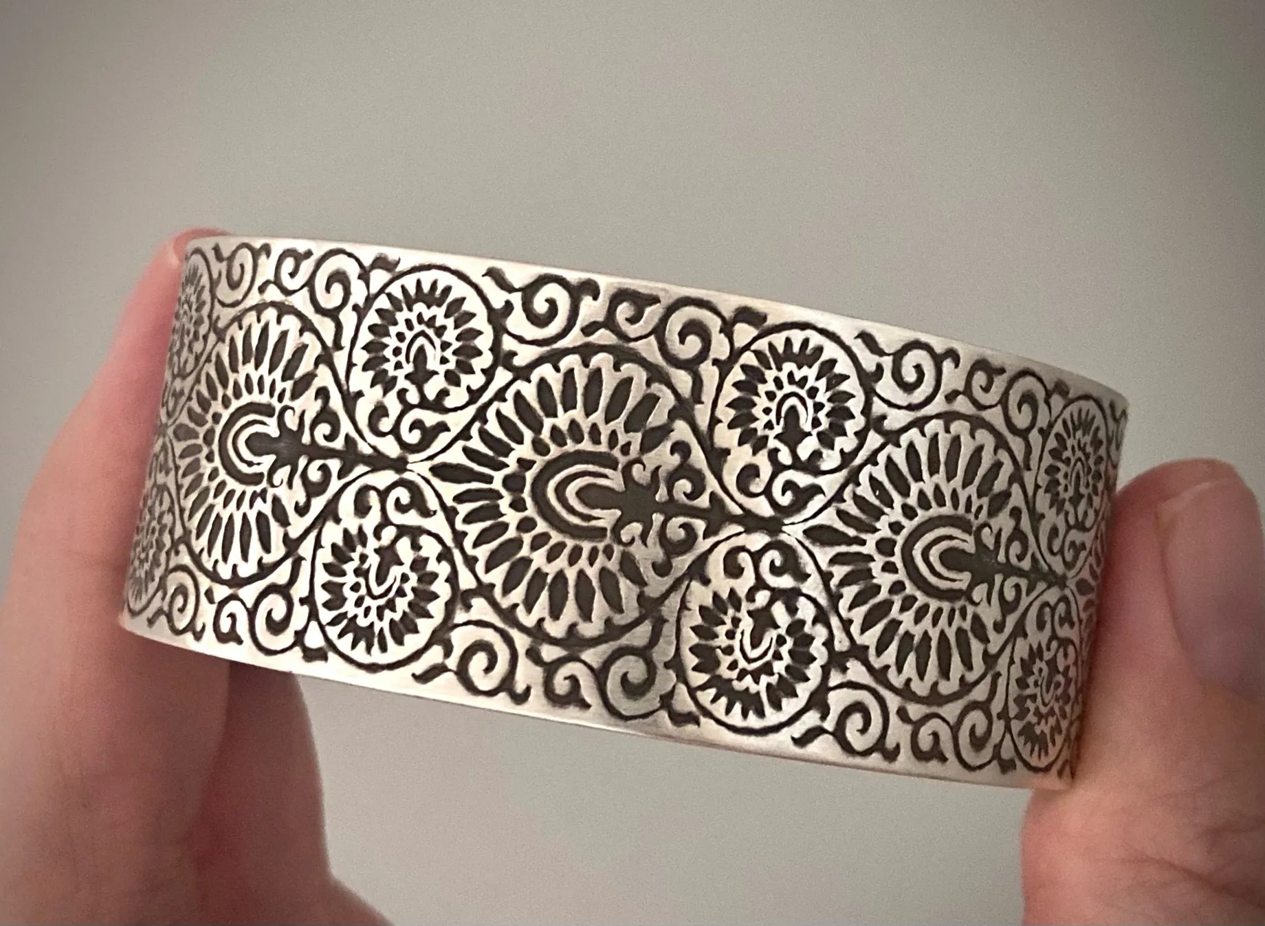 Mehndi Wide Band Cuff
