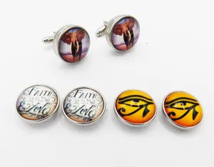 Men Cuff Links Gift Ideas Jewelry Elephant Interchangeable