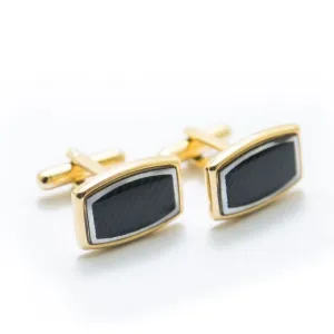 Mens Cufflinks Golden & Black – Top Quality Cufflinks Mens Gift